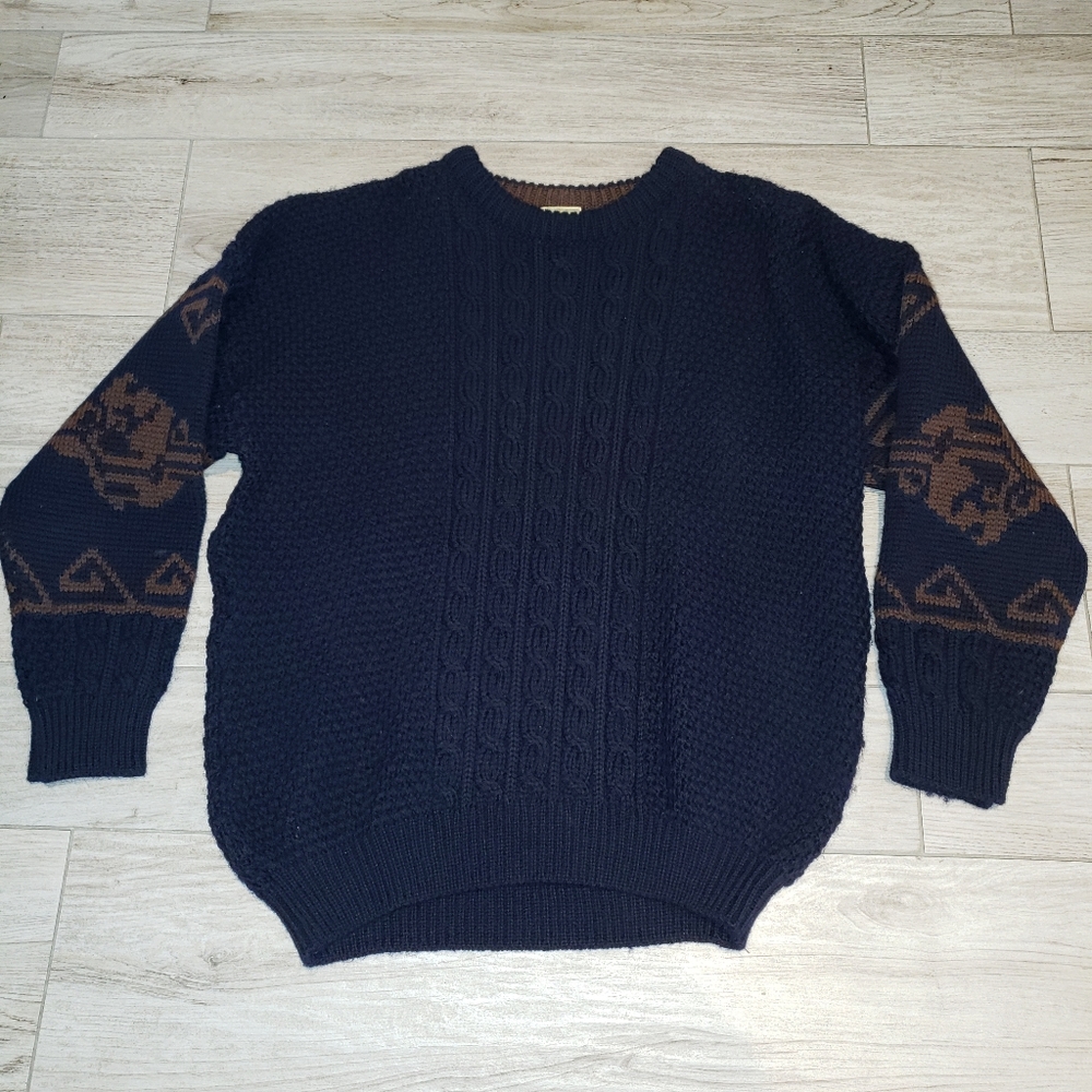 Vintage Irish Wool Knit Chunky Sweater